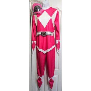 Pink Power Ranger Adult Deluxe Costume Mask Saban Retro Halloween Womens